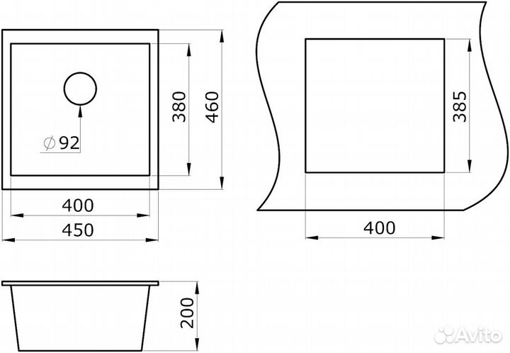 Мойка кухонная Paulmark Brilon PM104546-DG графит