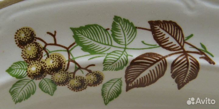 Овальная тарелка Конаково Веточки (512)