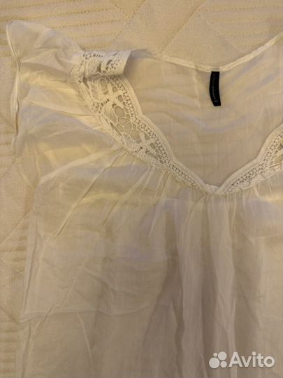 Блуза женская белая с вышивкой 48 размер