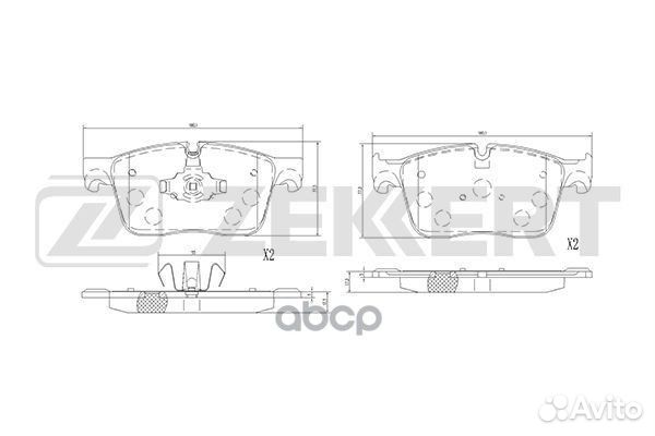 Колодки торм. диск. передн. Jaguar F-Pace (X761)