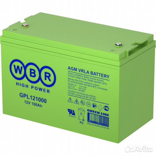 Аккумуляторная батарея WBR GPL 121000 оптом
