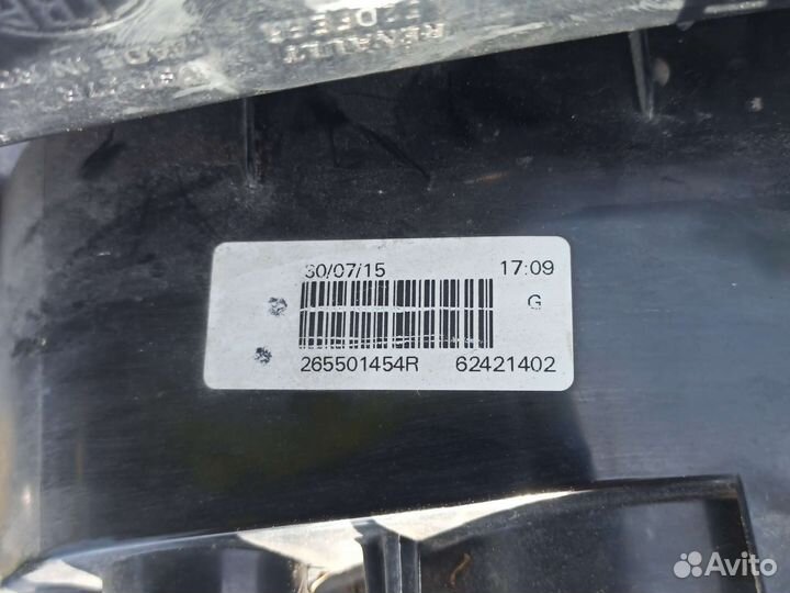 Фонарь задний правый на renault logan 2