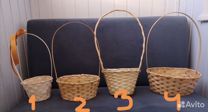 Плетеные корзинки для хранения новые