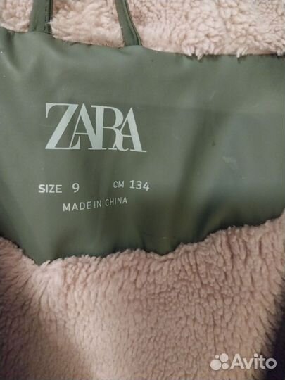 Куртка-парка zara 134 прорезиненная
