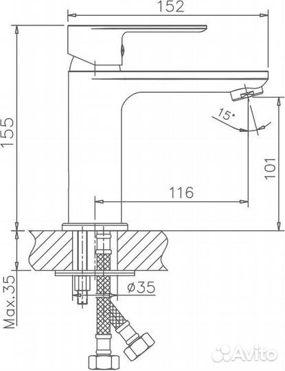 Смеситель для умывальника Haiba HB10505-8 белый