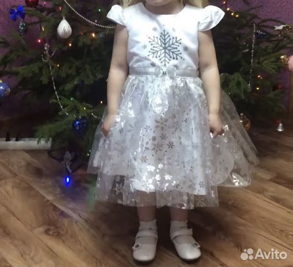 Нарядное платье для девочки 98 104 на новый год