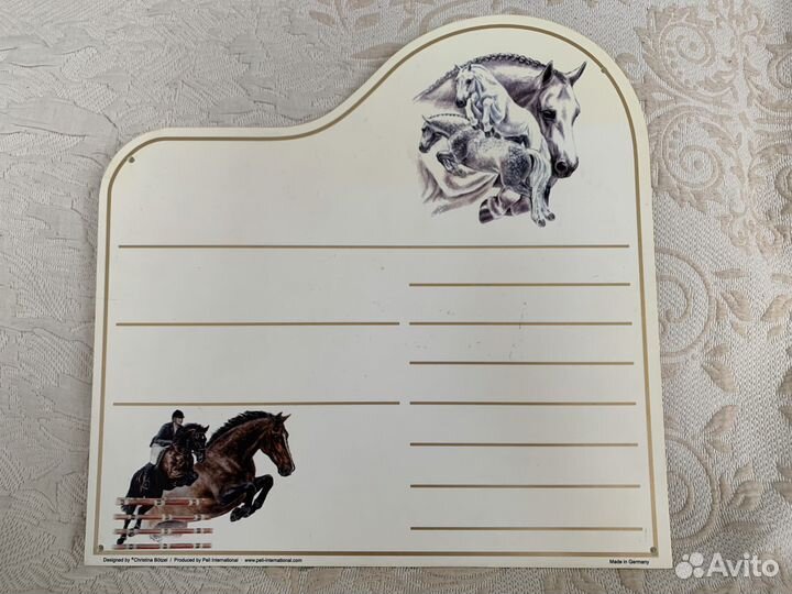 Табличка на денник лошади, конкур (Германия)