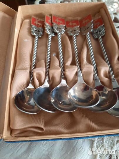 Набор чайные ложки мельхиор