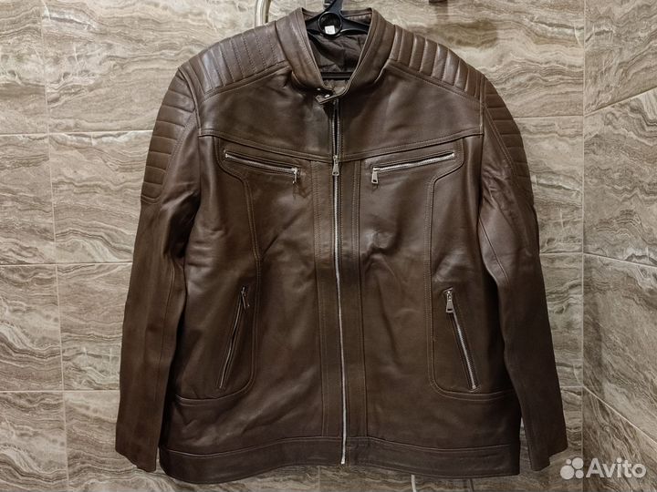 Кожаная куртка новая xxxl