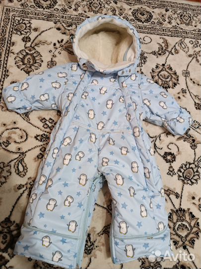 Зимний комбинезон 3 в 1, размер 74