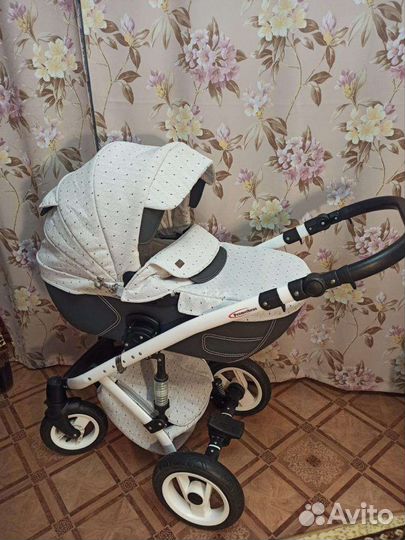 Коляска 2 в 1 эко кожа+текстиль