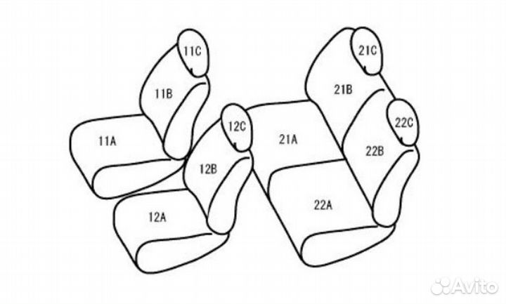 Чехлы Kamatto Toyota Hilux Surf 185 1995-2002