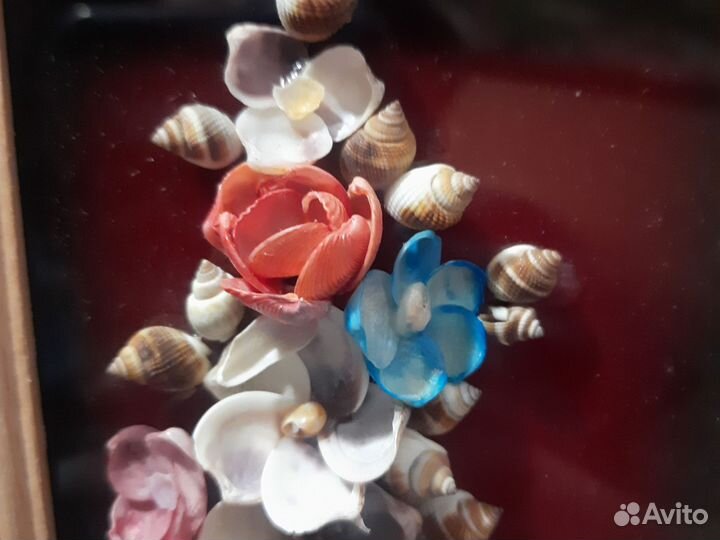 Панно картина из ракушек