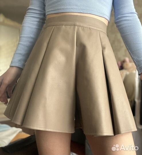 Шорты женские кожаные