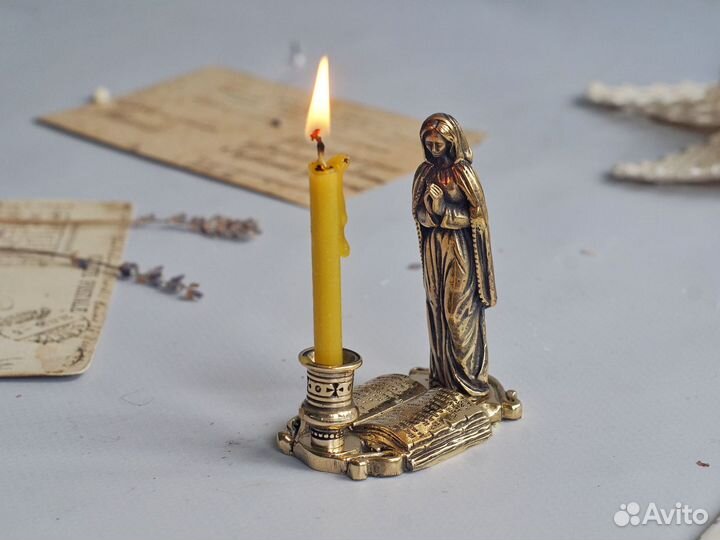 Подсвечник бронза редкий красивый