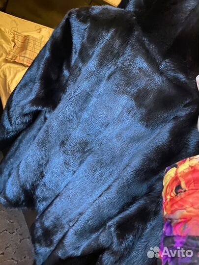 Шуба норковая с капюшоном 46-48