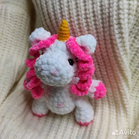 Единорожка с ладошку игрушка ручная работа