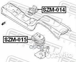 Подушка двигателя задняя MT SZM014 Febest