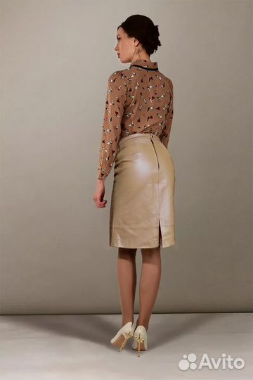 Кожаная юбка натуральная