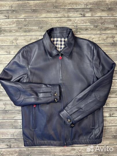 Кожаная двусторонняя куртка Kiton