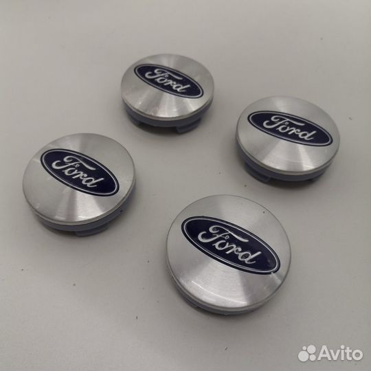 4ш Ford 54мм комплект колпаков с металл. накладкой