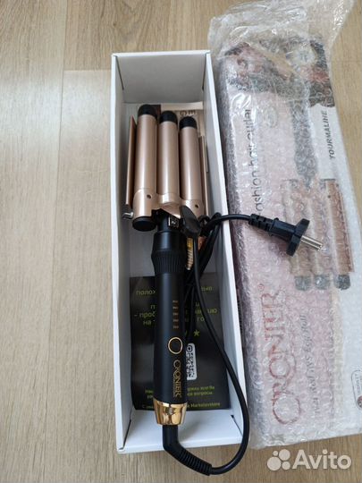 Плойка, щипцы для локонов тройная