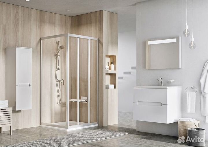 Душ. Стенка Ravak 90x198 Сатин 94070ur2z1