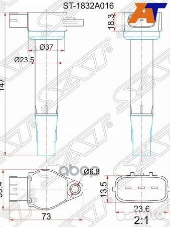 Катушка зажигания mitsubishi lancer X 07- 1.8/2