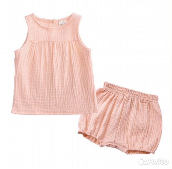 Костюм детский муслин майка-шорты 90,100,110