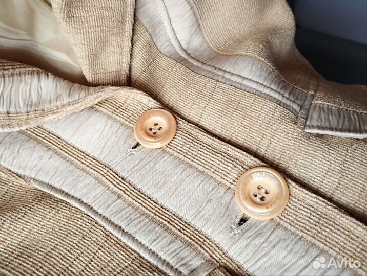 Женский жакет пиджак XS 40 бежевый