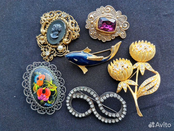 Красивые винтажные броши, СССР на выбор