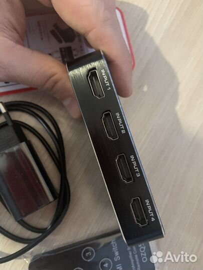 Hdmi переключатель на 4 порта 4К60hz HDR