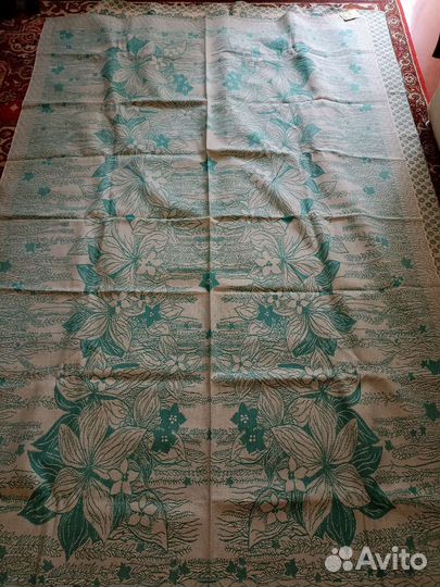 Покрывало жаккардовое полулён СССР