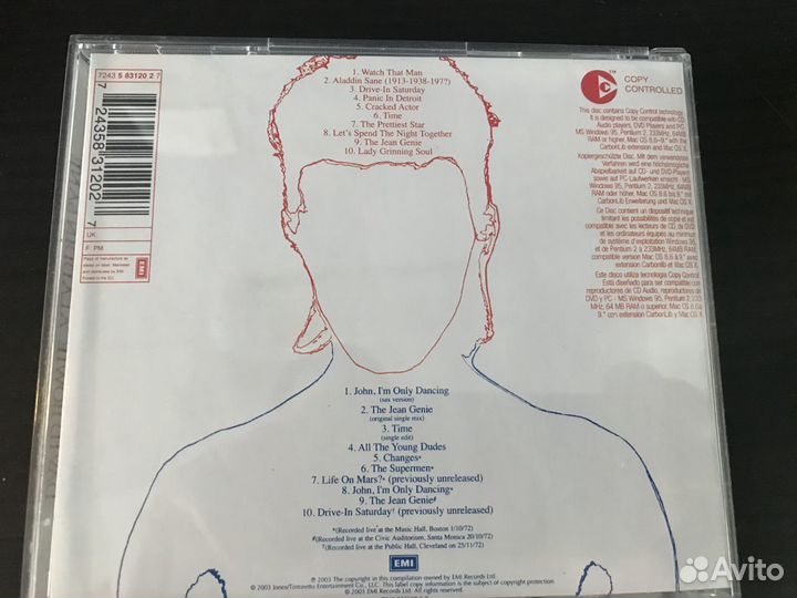 Диск CD David Bowie Aladdine Sane