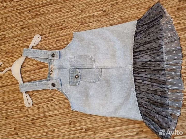Джинсовый сарафан для девочки 110 116