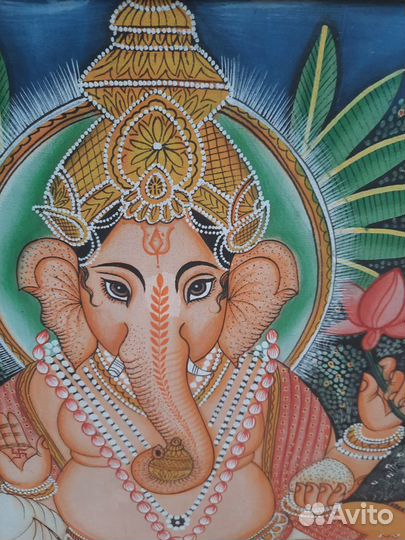 Картина в индийском стиле, Ганеша. 38х48