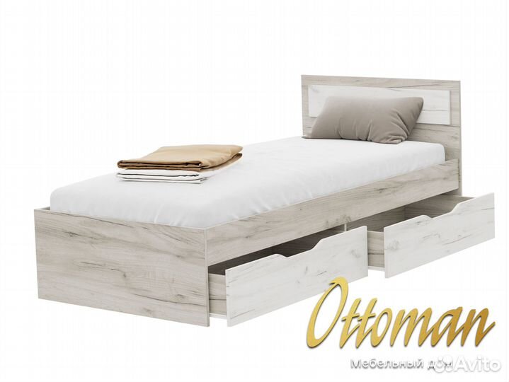 Кровать 90 200 Гармония с матрасом