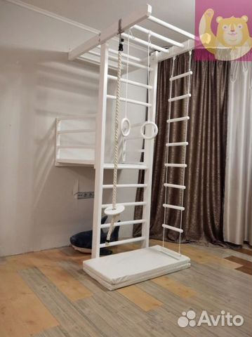 Шведская стенка с балконом и аксессуарами