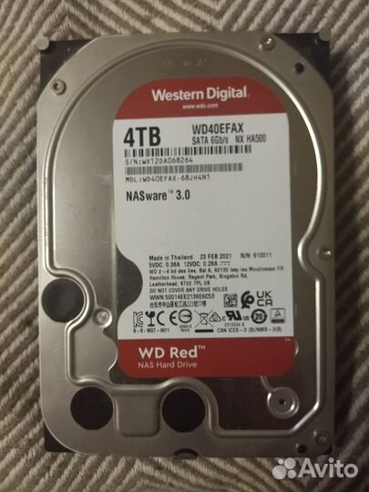 Жесткий диск WD Red 4 tb