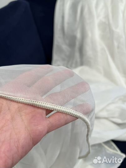 Тюль белая сетка