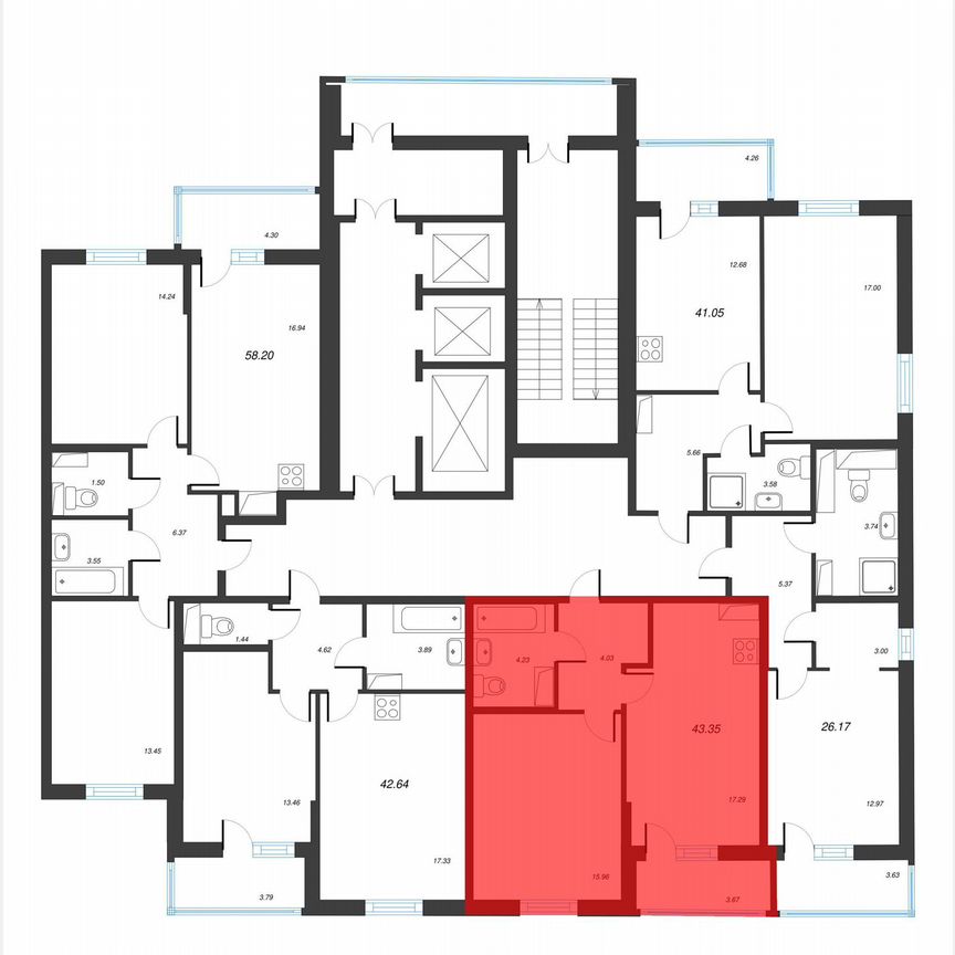 1-к. квартира, 45,2 м², 19/22 эт.