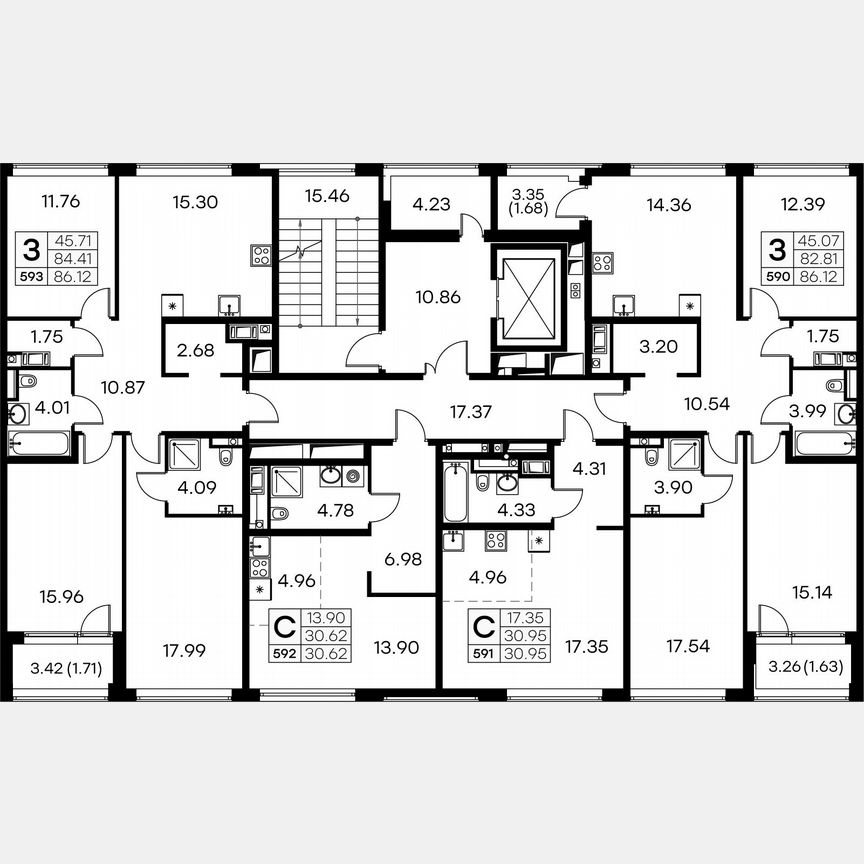 Квартира-студия, 30,9 м², 6/19 эт.