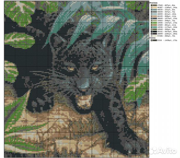 Схемы для вышивки бисером (рисунок на ткани)