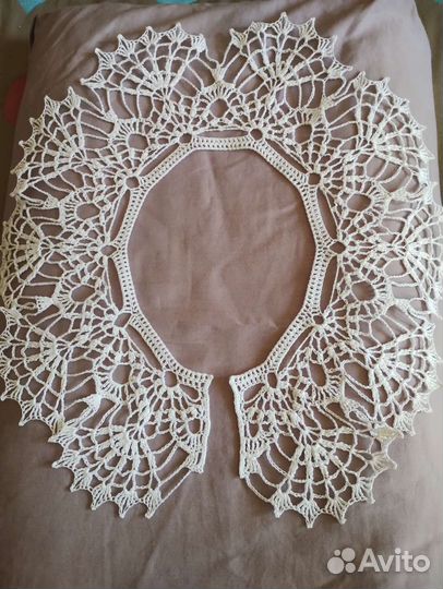 Кружевной воротник белый 50 см длина, шир 11,5