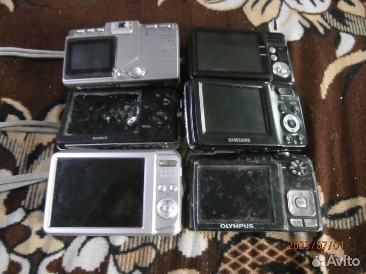 6 штук rekam sony fujifilm olimpus samsung konica