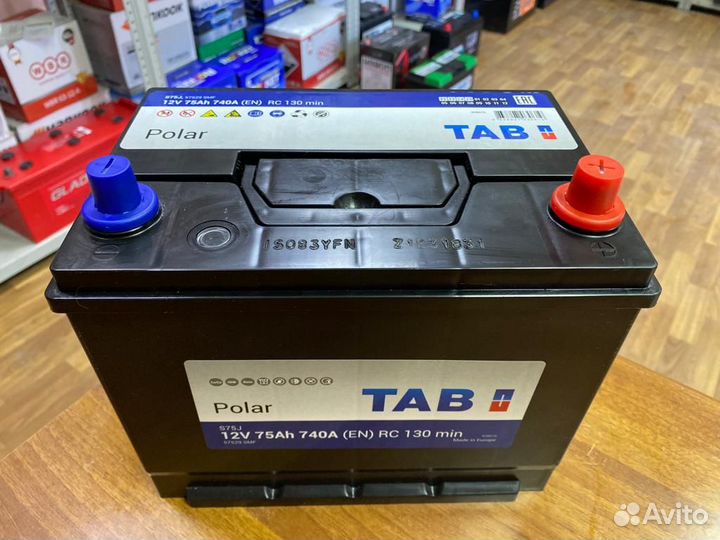 Аккумулятор 75 Ач Tab на Toyota Lexus Mazda Kia