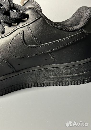 Кроссовки Nike AIR force 1 LOW luxe black gum Люкс