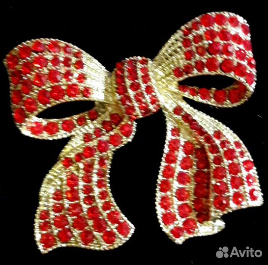 Rare Винтажная брошь бант monet США 5.5 см