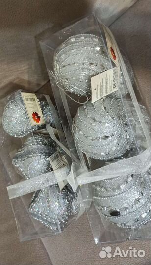 Набор ёлочных шаров диаметр 10 см, 8,5см