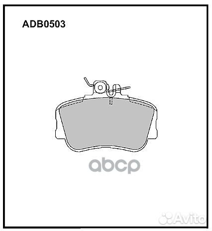 Колодки тормозные дисковые перед ADB0503 AL